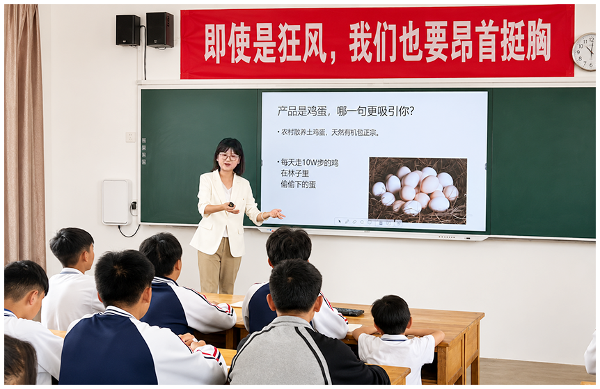 董佳文在教室进行项目化教学
